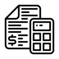 Budget line icon vector