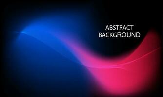 Abstract background with glowing wavy lines in the dark blue and pink tone Vector illustration