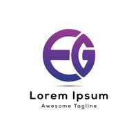 EG letter logo design icon vector