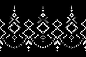 Nature vintages cross stitch traditional ethnic pattern paisley flower Ikat background abstract Aztec African Indonesian Indian seamless pattern for fabric print cloth dress carpet curtains and sarong vector