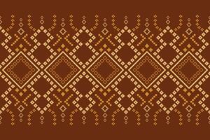 Nature vintages cross stitch traditional ethnic pattern paisley flower Ikat background abstract Aztec African Indonesian Indian seamless pattern for fabric print cloth dress carpet curtains and sarong vector