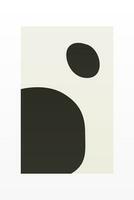 Minimalist Modern Japandi Neutral Scandinavian Wall Art vector