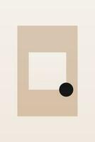 Minimalist Modern Japandi Neutral Scandinavian Wall Art vector