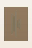 Minimalist Modern Japandi Neutral Scandinavian Wall Art vector