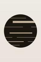 Minimalist Modern Japandi Neutral Scandinavian Wall Art vector