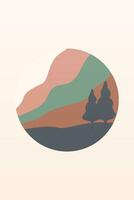 Minimalist Nature Boho Wall Decor vector