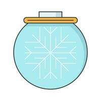 pelota con copo de nieve icono vector ilustración diseño