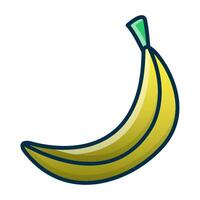 a banana is shown in a cartoon style vector