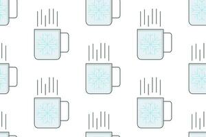 a seamless pattern with a mug of coffee vector