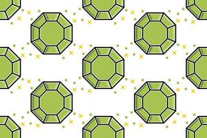 a pattern with green and yellow diamonds vector