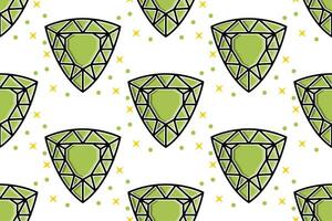 a pattern with green and yellow diamonds vector