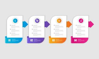 Gradient process infographic template. - Vector. vector