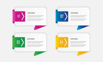 Business data visualization Template. Infographic design element steps, option, process, timeline. gradient colorful graphic elements for process, presentation, layout, banner. - Vector. vector