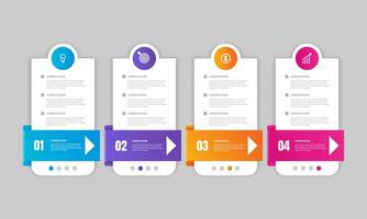 Gradient process infographic template. - Vector. vector