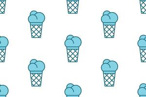ice cream cones seamless pattern vector