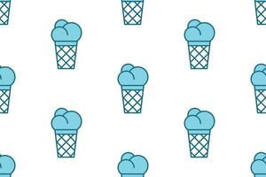 ice cream cones seamless pattern vector