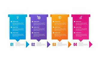 Gradient process infographic template. - Vector. vector