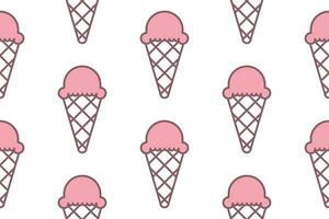 ice cream cones seamless pattern vector