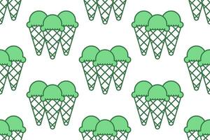 ice cream cones seamless pattern vector