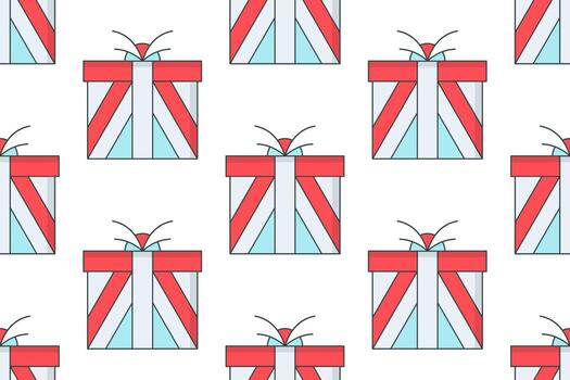 un sin costura modelo con rojo y azul cajas vector