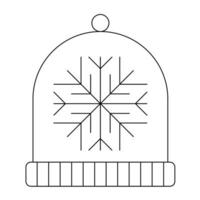 winter hat with snowflake vector illustration design