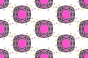 a pattern with pink diamonds on it vector