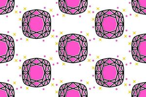 a pattern with pink diamonds on it vector