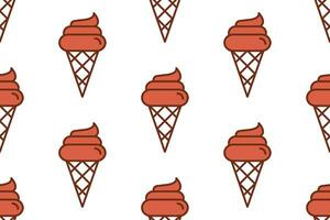 ice cream cones seamless pattern vector