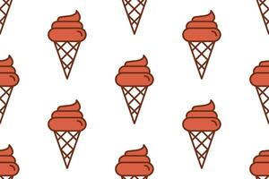 ice cream cones seamless pattern vector