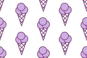 ice cream cones seamless pattern vector
