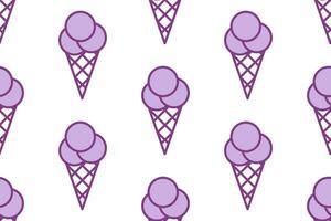 ice cream cones seamless pattern vector