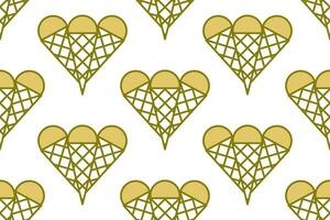 ice cream cones seamless pattern vector