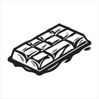 hand drawn illustration of chocolate bar vector