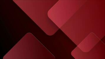 Dark red abstract geometric square shapes minimal background, square shapes background video