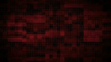 Dark  red abstract geometric shapes technology background, grid texture tech background video