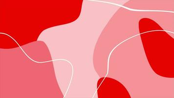 Red abstract shapes wavy pattern minimal background, minimal design background video