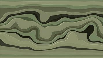 in beweging olijf- groen helling glanzend hypnotiserend gekruld golven abstract patroon achtergrond, abstract achtergrond video