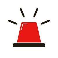 Lit red lamp icon. Emergency lamp. Vector. vector