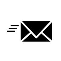 Email sending silhouette icon. Send email. Vector. vector