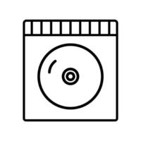 Simple CD case and CD icon. Vector. vector