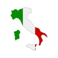 italiano bandera mapa icono. vector. vector