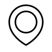 sencillo mapa alfiler icono. alfiler de ubicación información. vector. vector