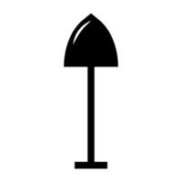 Shovel silhouette icon. Sand digging tool. Vector. vector