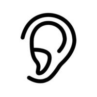 sencillo oído icono. escucha oído icono. vector. vector