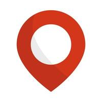 Flat design red map pin icon. Vector. vector