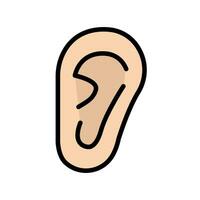 Modern human ear icon. Vector. vector