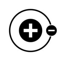 Electron and proton silhouette icons. Science. Vector. vector