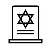 Jewish Tomb Icon. Jewish grave. Vector. vector