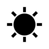 Sun silhouette icon. Heat and brightness. Vector. vector
