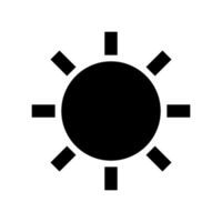 Sun silhouette icon. Heat and brightness. Vector. vector